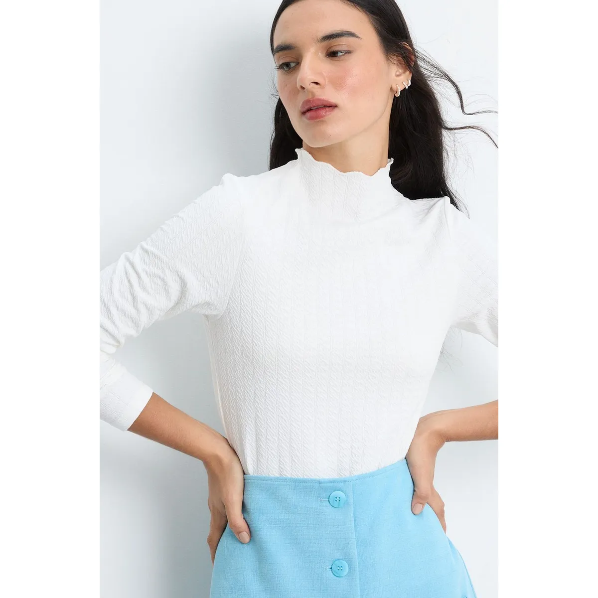 IO - Polera Manga Larga Mujer Crudo Io