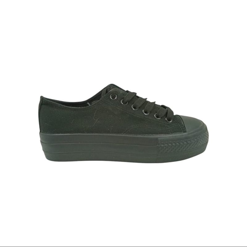 HERIEL - Zapatilla Negra Textil Mujer