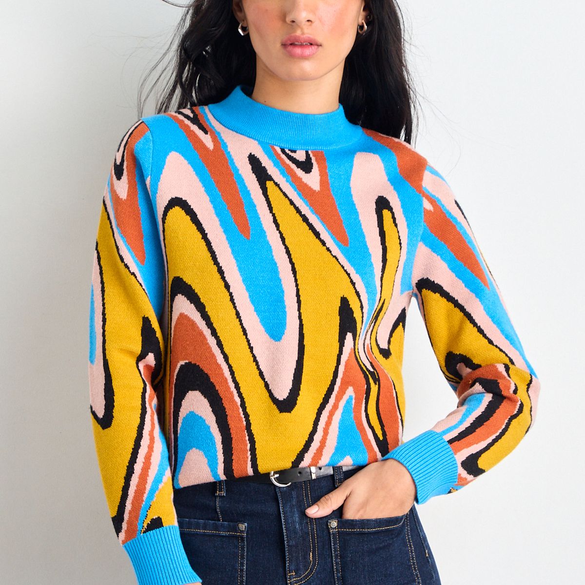 IO - Sweater Mujer Celeste Io