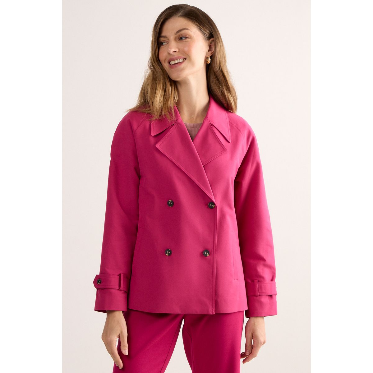 MA GRIFFE - Trench Mujer Fucsia Magriffe