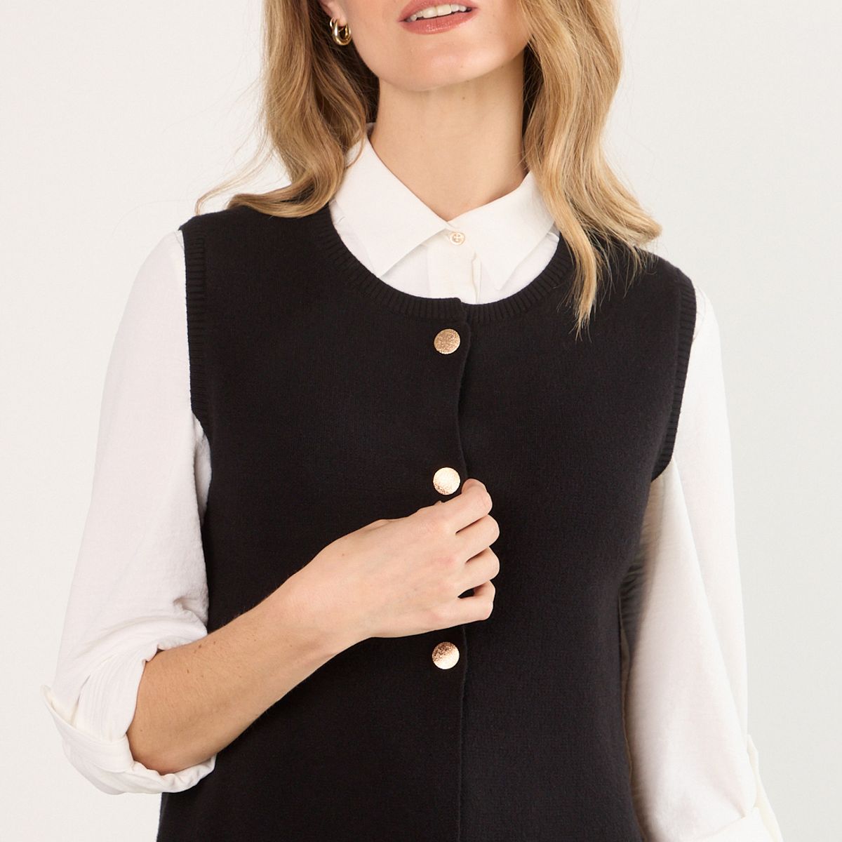 MA GRIFFE - Cardigan Mujer Negro Magriffe