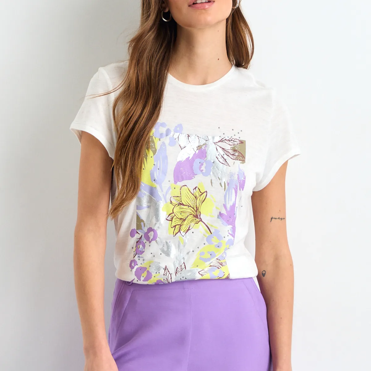 IO - Polera Manga Corta Mujer Crudo Io