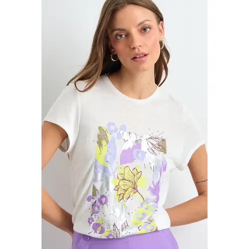 IO - Polera Manga Corta Mujer Crudo