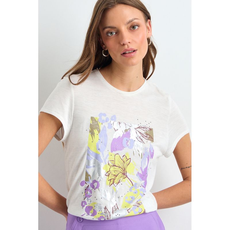 IO - Polera Manga Corta Mujer Crudo Io