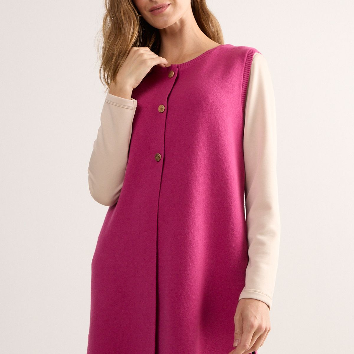 MA GRIFFE - Cardigan Mujer Fucsia Magriffe