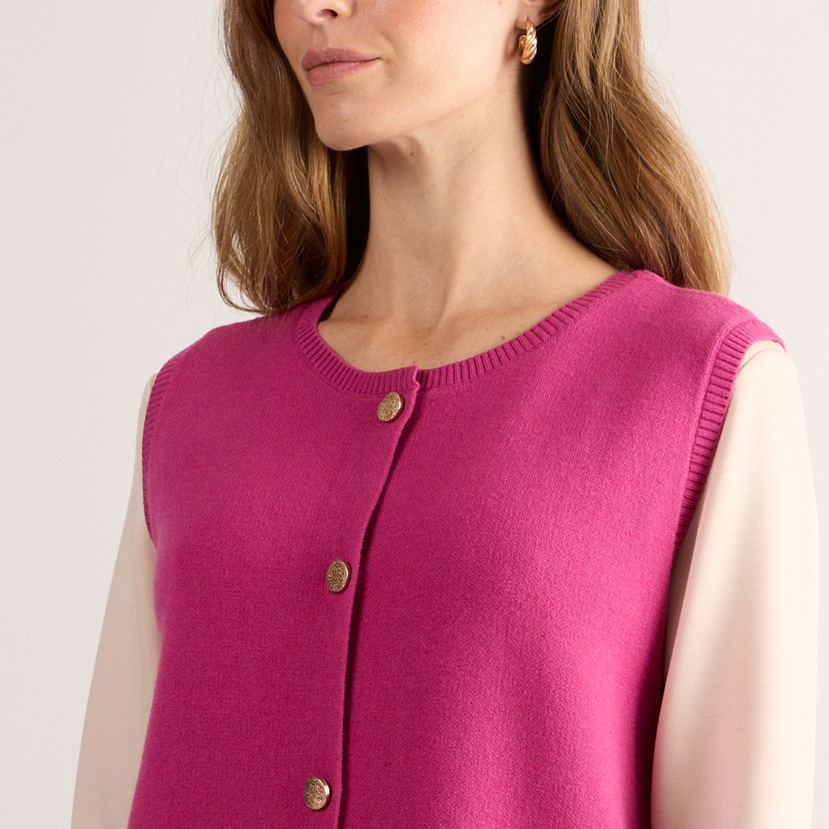 MA GRIFFE - Cardigan Mujer Fucsia Magriffe