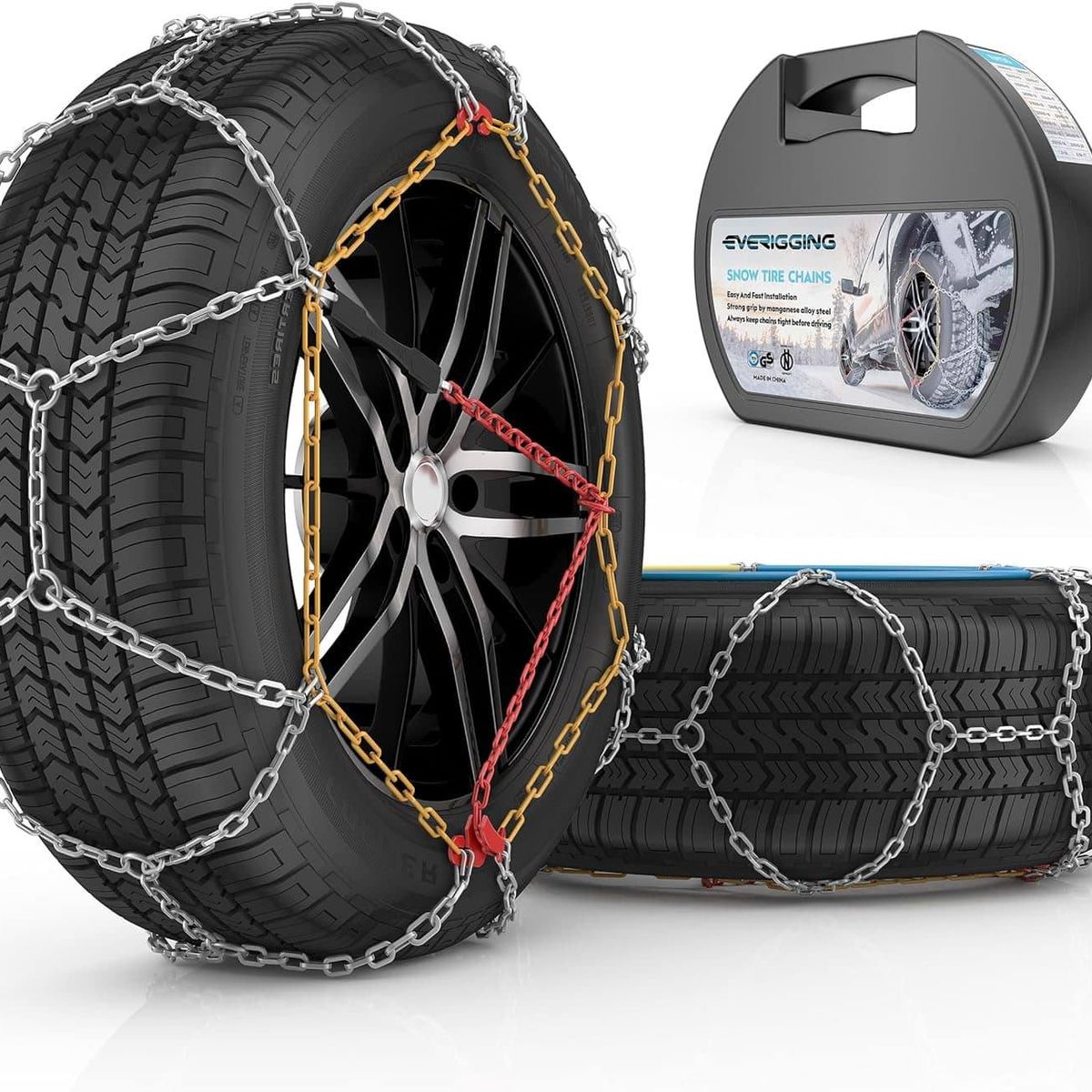 GENERICO - Cadenas Para Nieve Y Hielo De Fácil Montaje Kn100 con Maleta