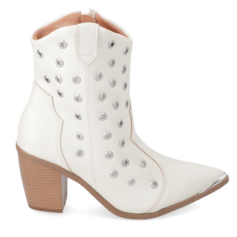 VIZZANO - Botín Mujer Taco Ancho 7 cm Blanco