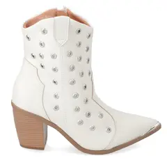 VIZZANO - Botín Mujer Taco Ancho 7 cm Blanco