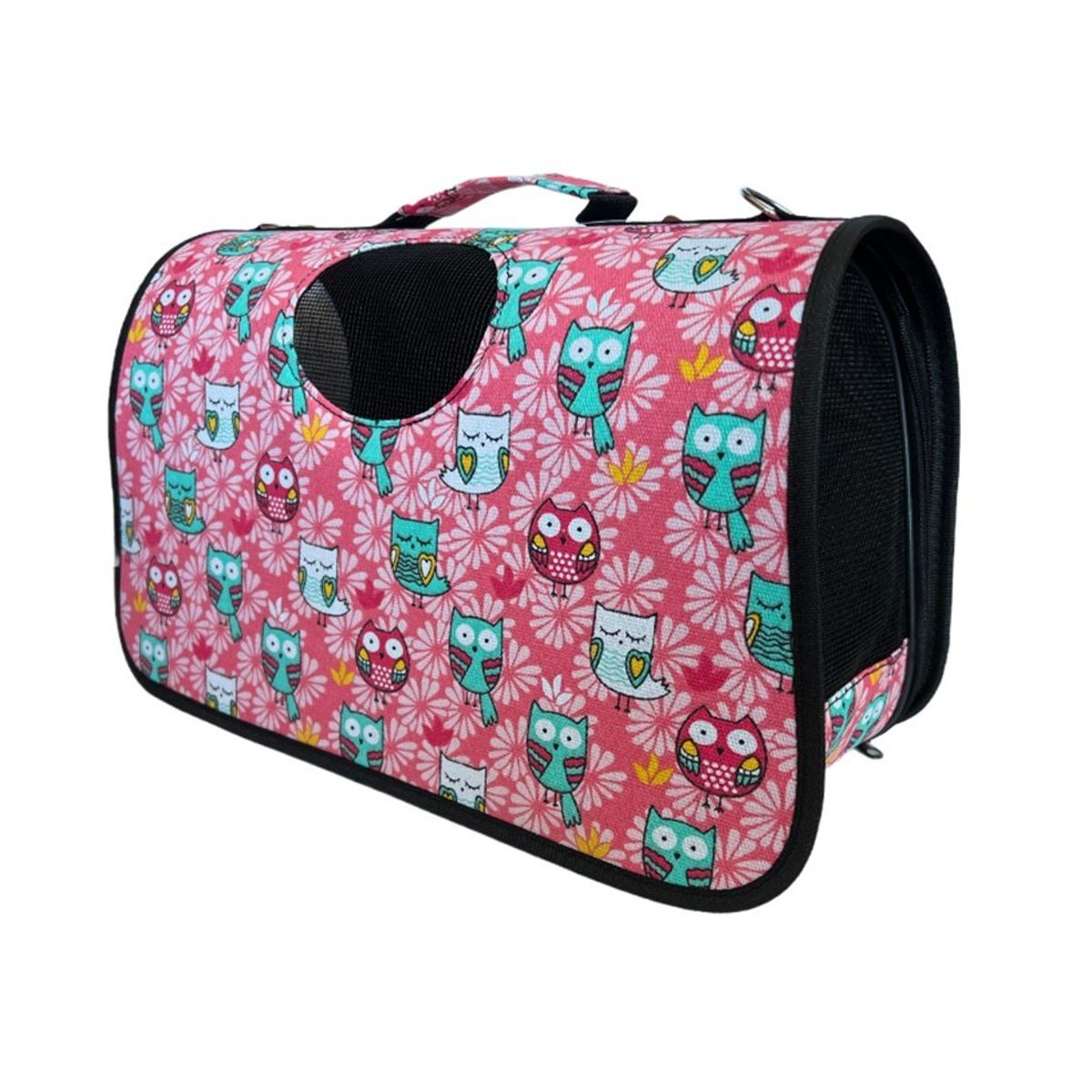 MARBEN PETS - Bolso Transporte Mascotas Pequeño 37x17x23cm Con Diseño Rosa