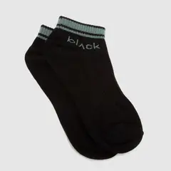 BUBBA - Calcetin Corto Logo Verde Black