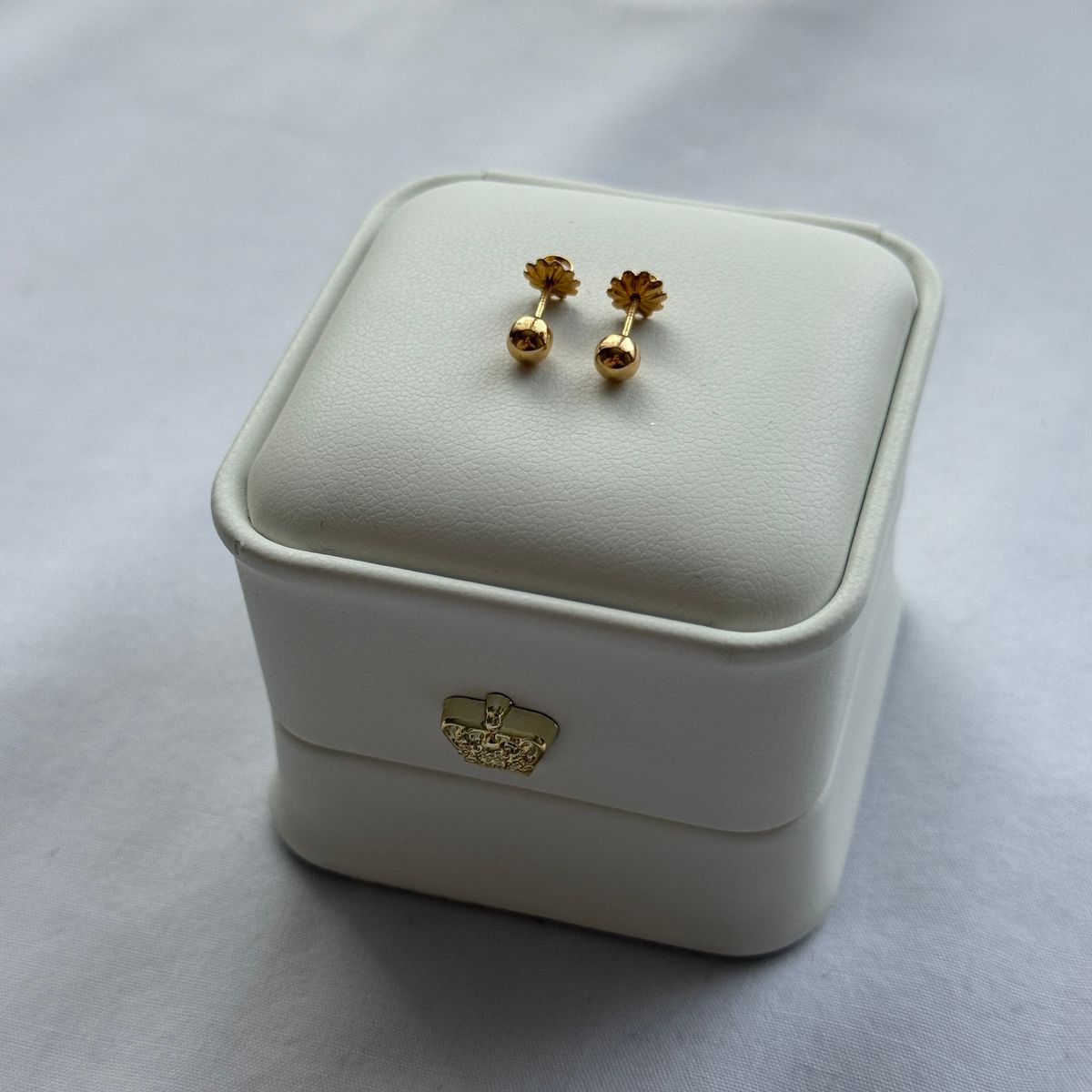 JOYAS GRACE - Aros Bolita número 2 Oro 18 K