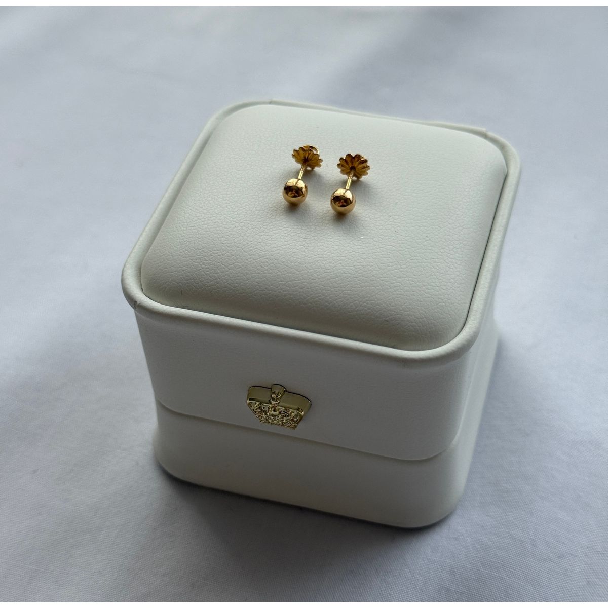 JOYAS GRACE - Aros Bolita número 2 Oro 18 K