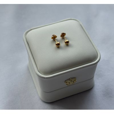 Imagen 2 del producto Aros Bolita número 2 Oro 18 K