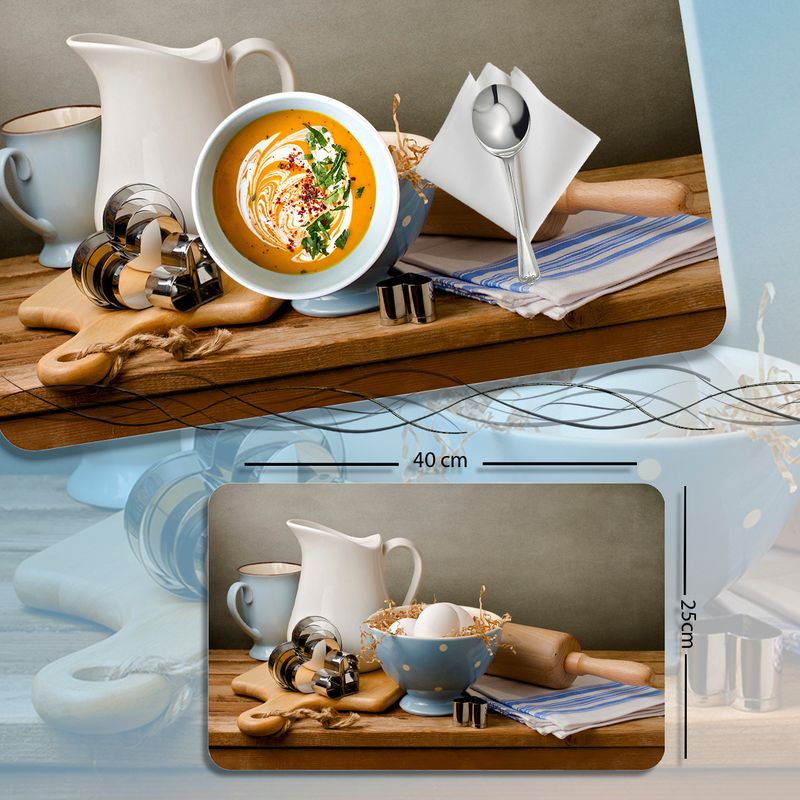 MERCAR RAY - Set 6 Individuales de mesa Breakfast 40 x 25cm.