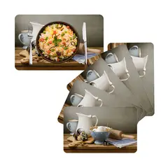 MERCAR RAY - Set 6 Individuales PVC de mesa Breakfast 40 x 25cm.