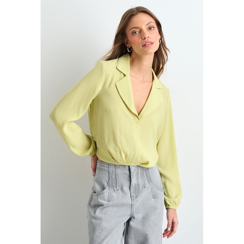 IO - Blusas Manga Larga Mujer Verde Io