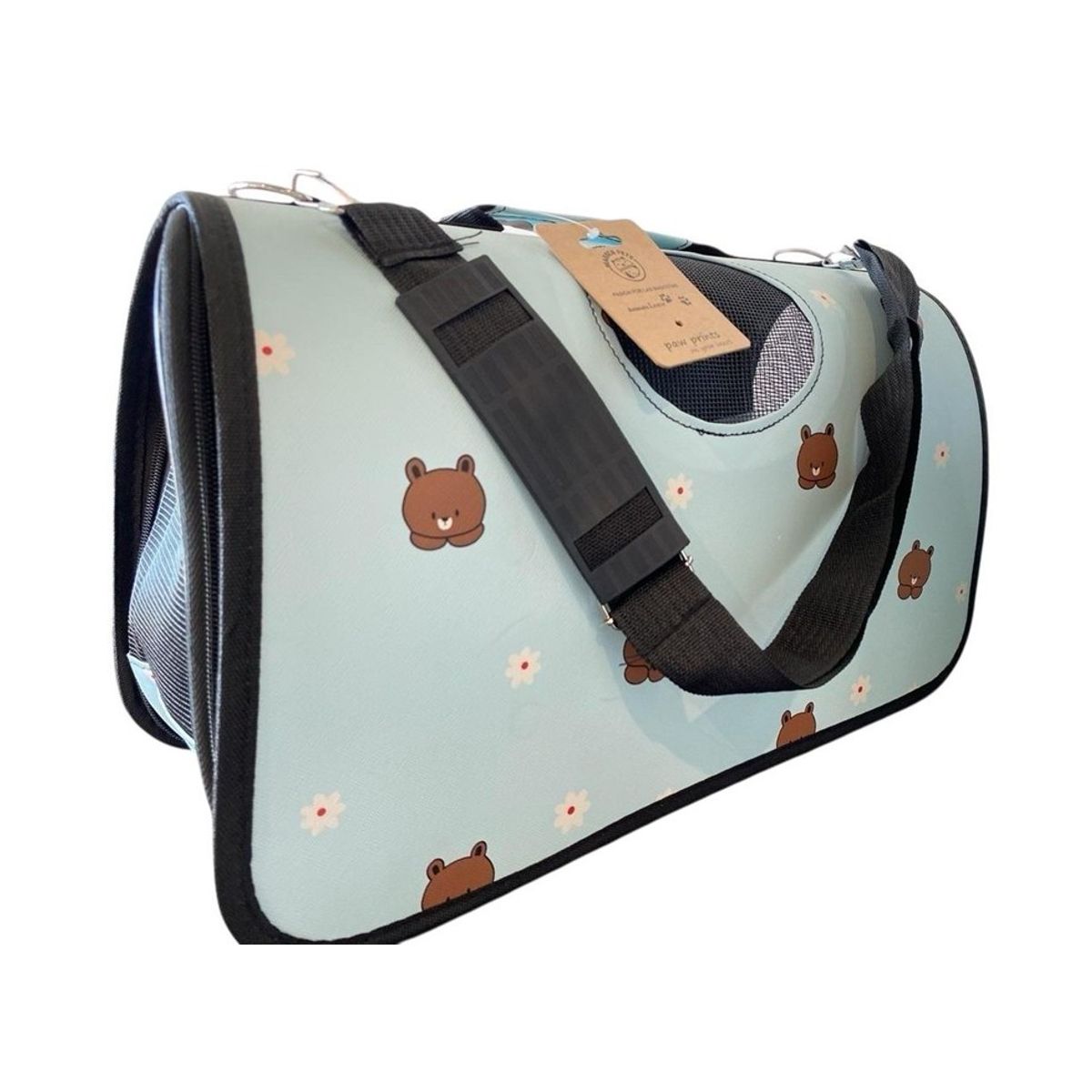 MARBEN PETS - Bolso Transporte Mascotas Pequeño 37x17x23cm Con Diseño Azul