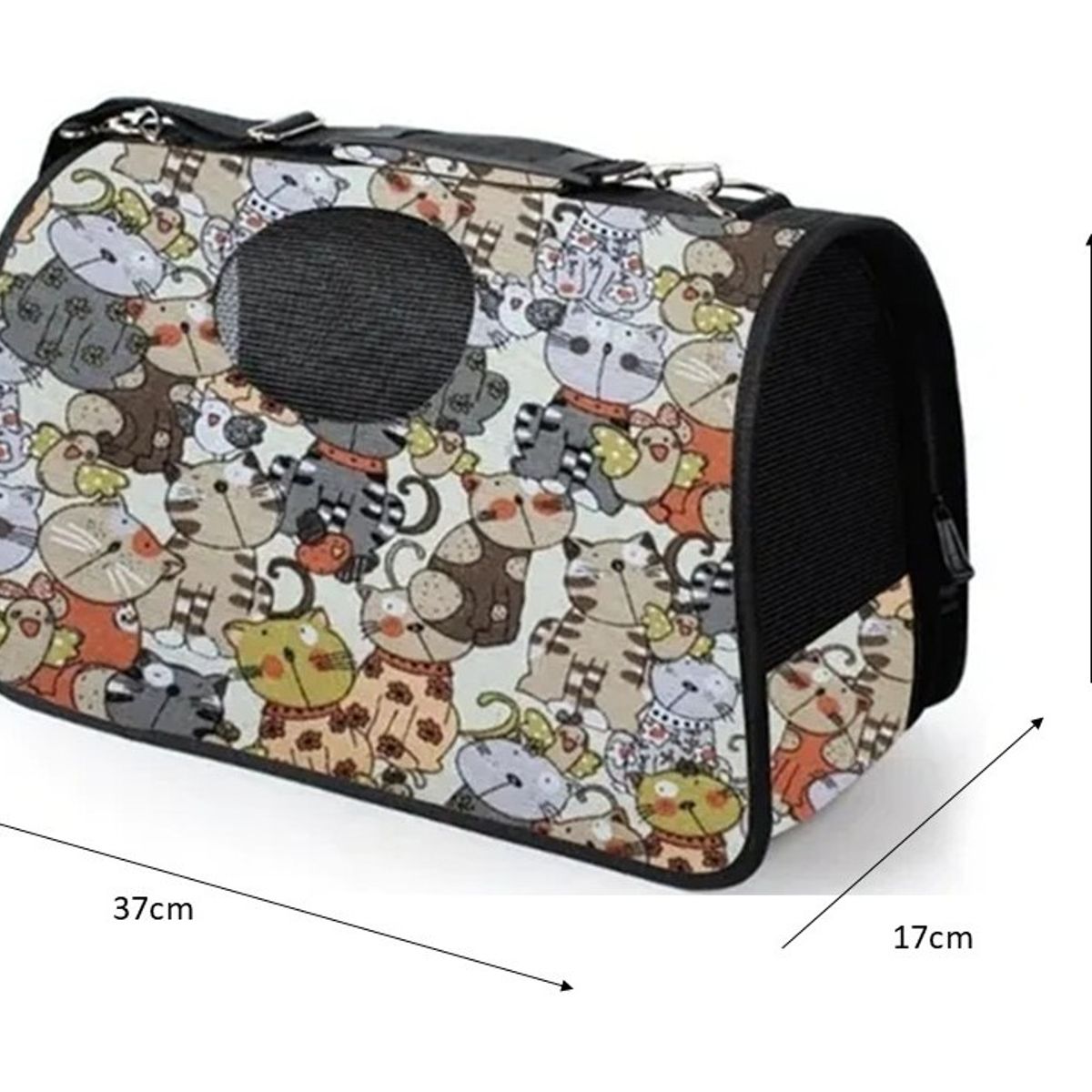 MARBEN PETS - Bolso Transporte Mascotas Pequeño 37x17x23cm Con Diseño Mult