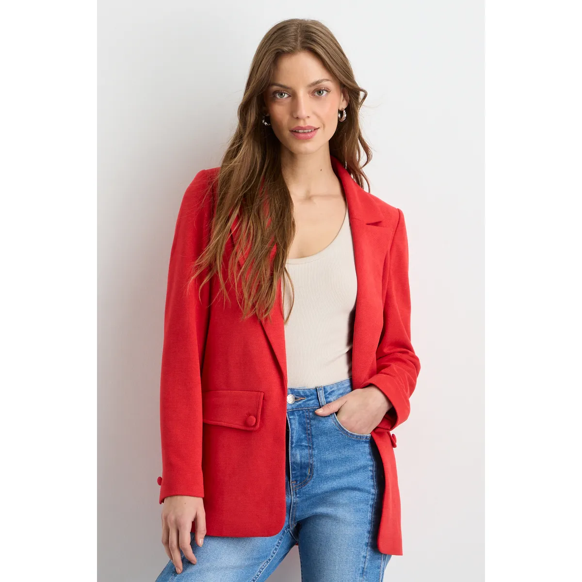 IO - Blazer Mujer Rojo Io