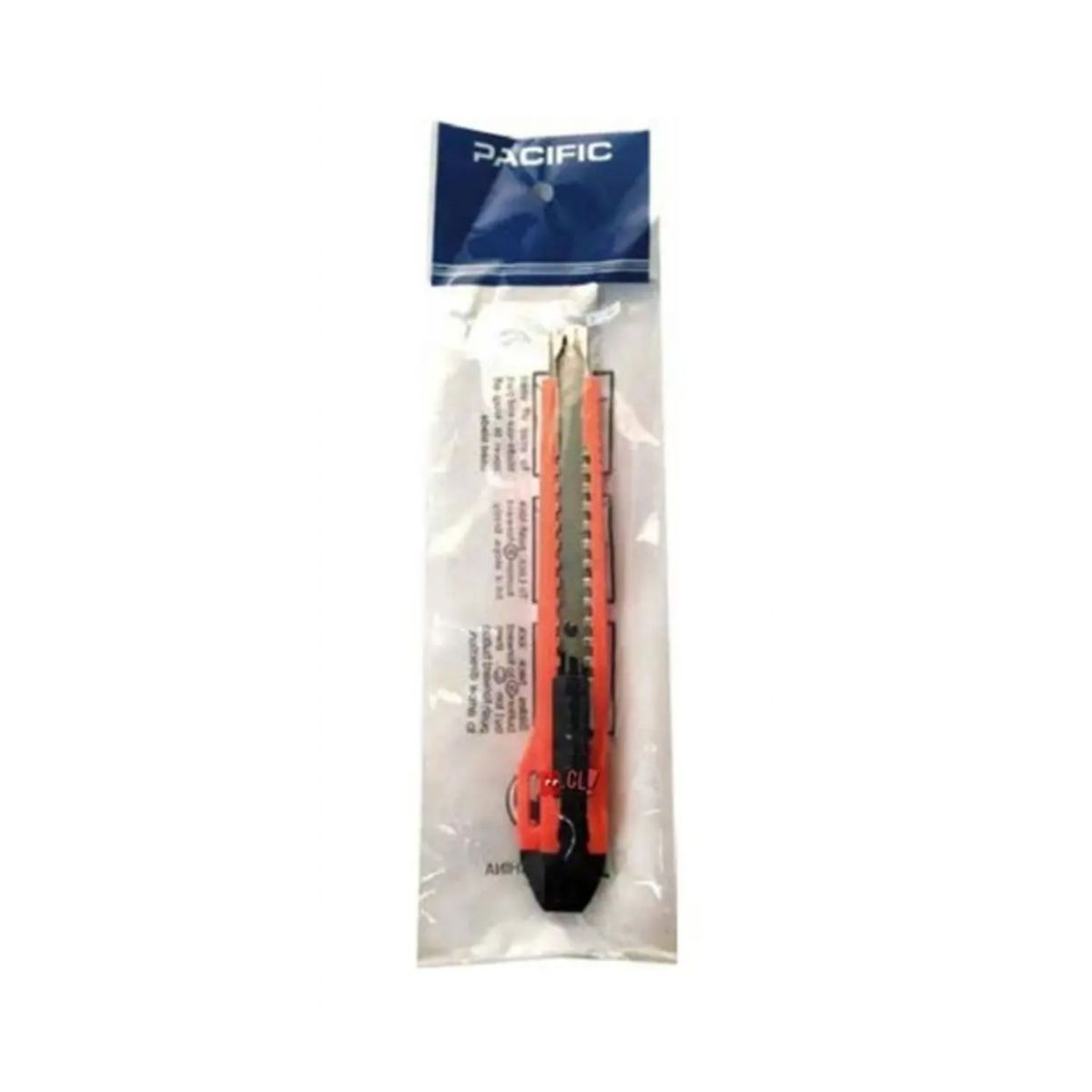 PACIFIC - Cuchillo Cartonero De 14cms Con Hoja De 9mm Color Rojo - Ps