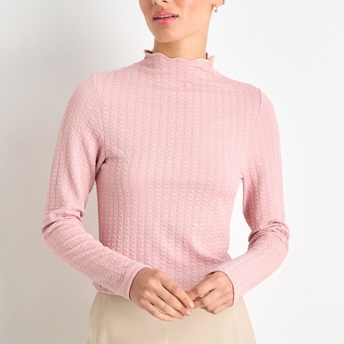 IO - Polera Manga Larga Mujer Rosa Io