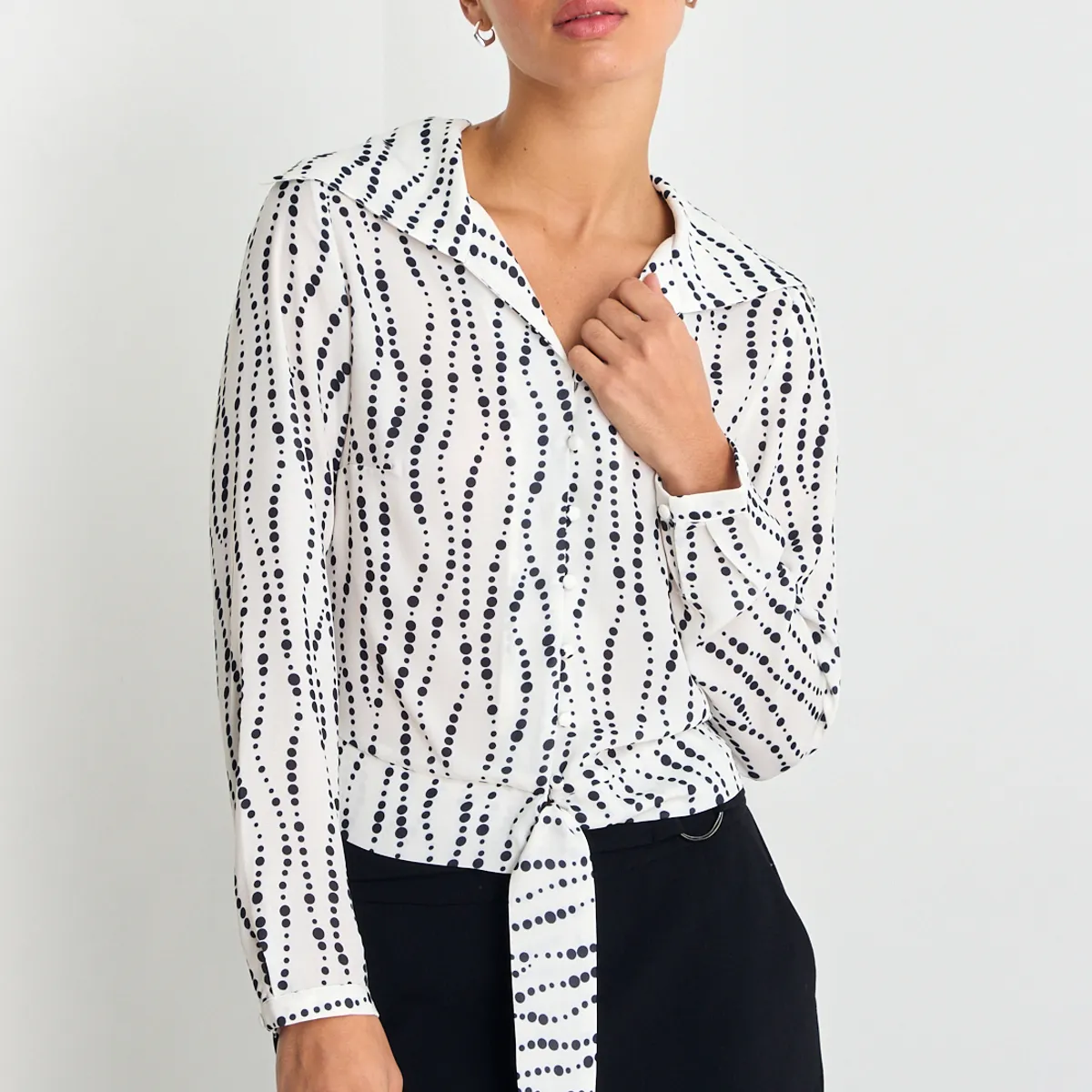 IO - Blusas Manga Larga Mujer Crudo Io