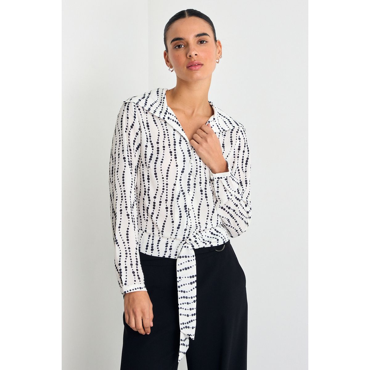 IO - Blusas Manga Larga Mujer Crudo Io