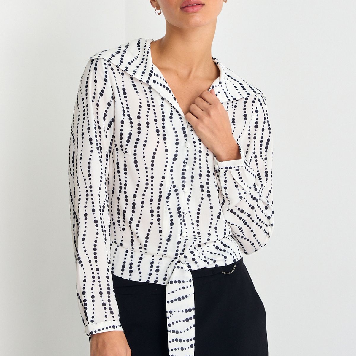 IO - Blusas Manga Larga Mujer Crudo Io
