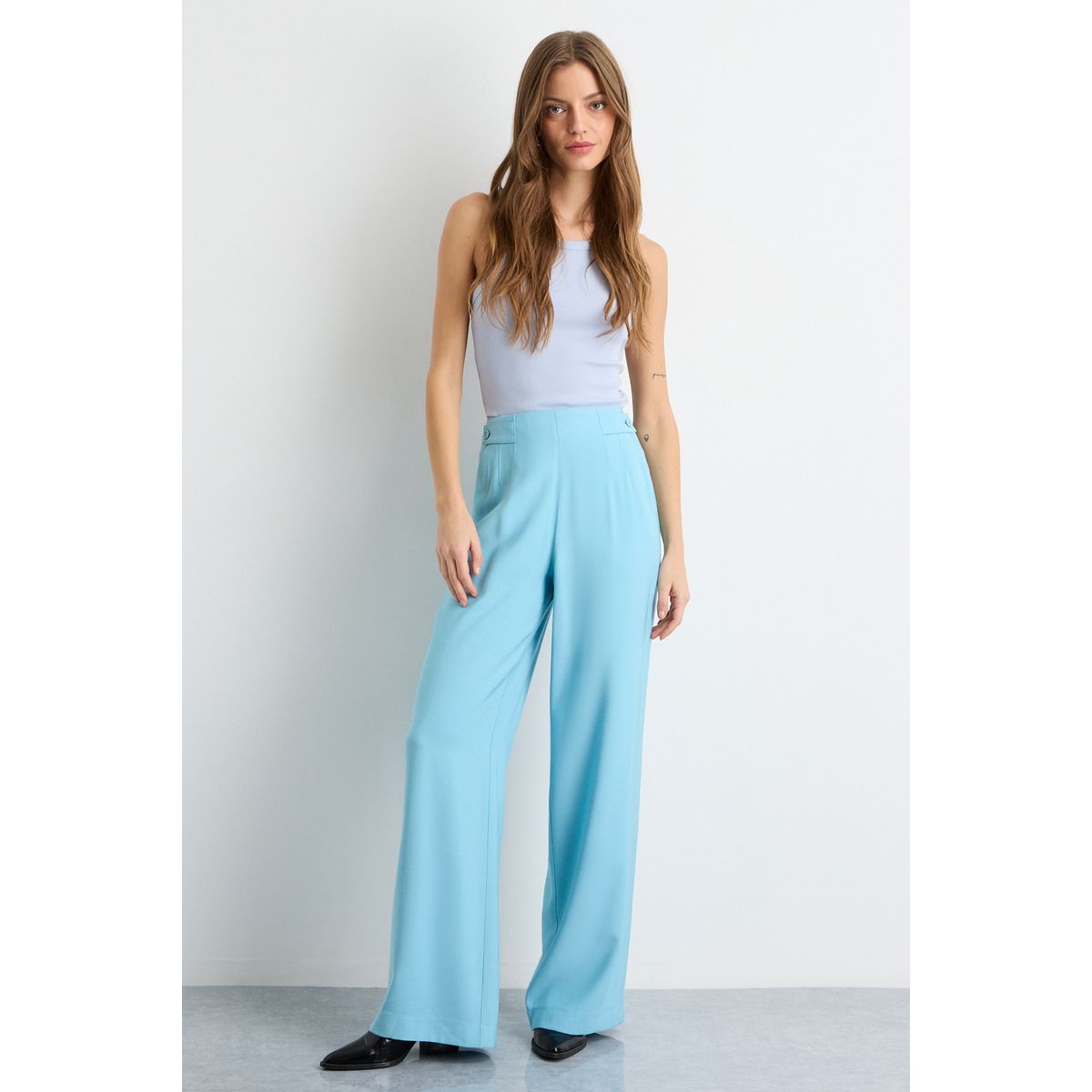 IO - Pantalon Mujer Celeste Io