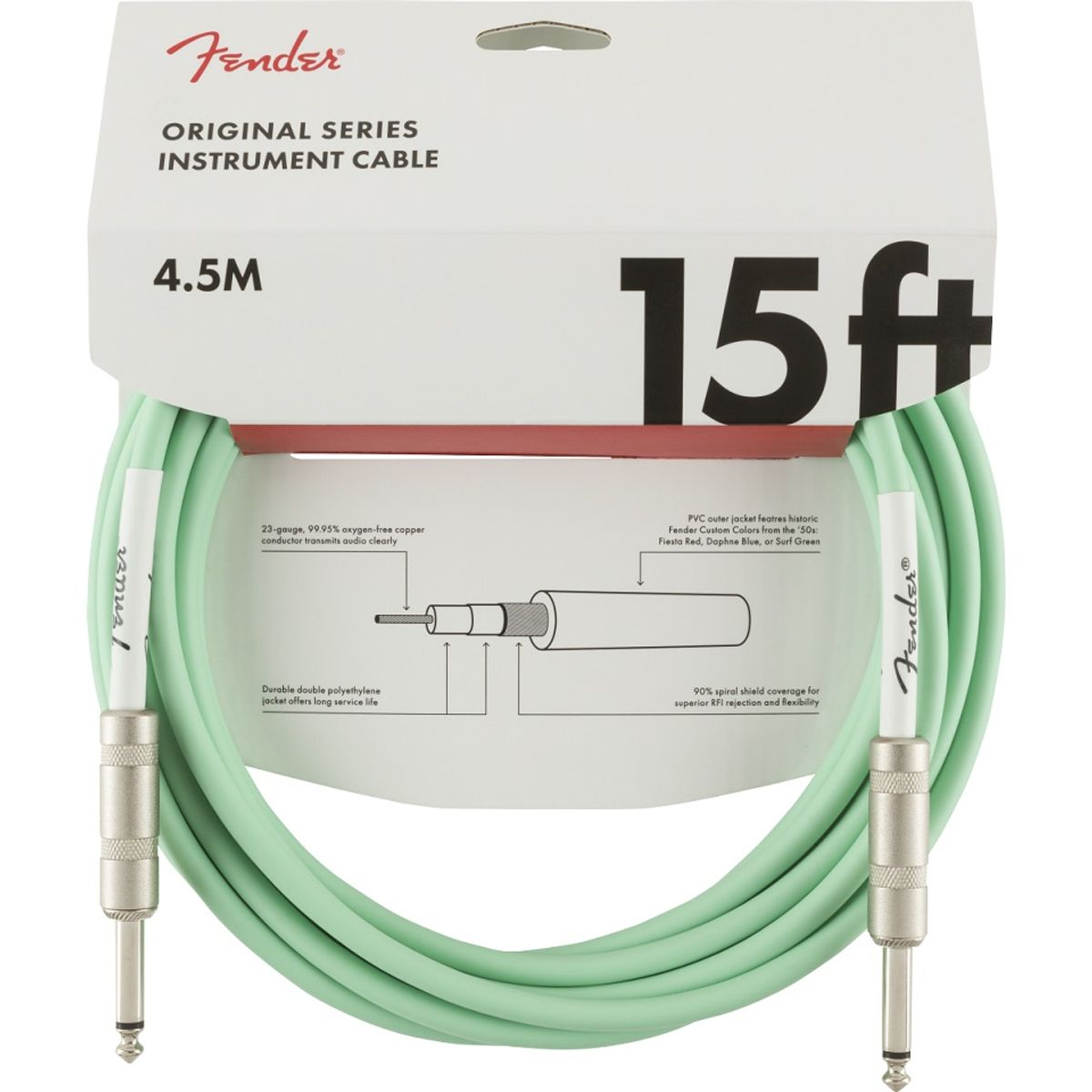 FENDER - Fender Cable Instrumento Original 15 pies (4.5 M) Recto