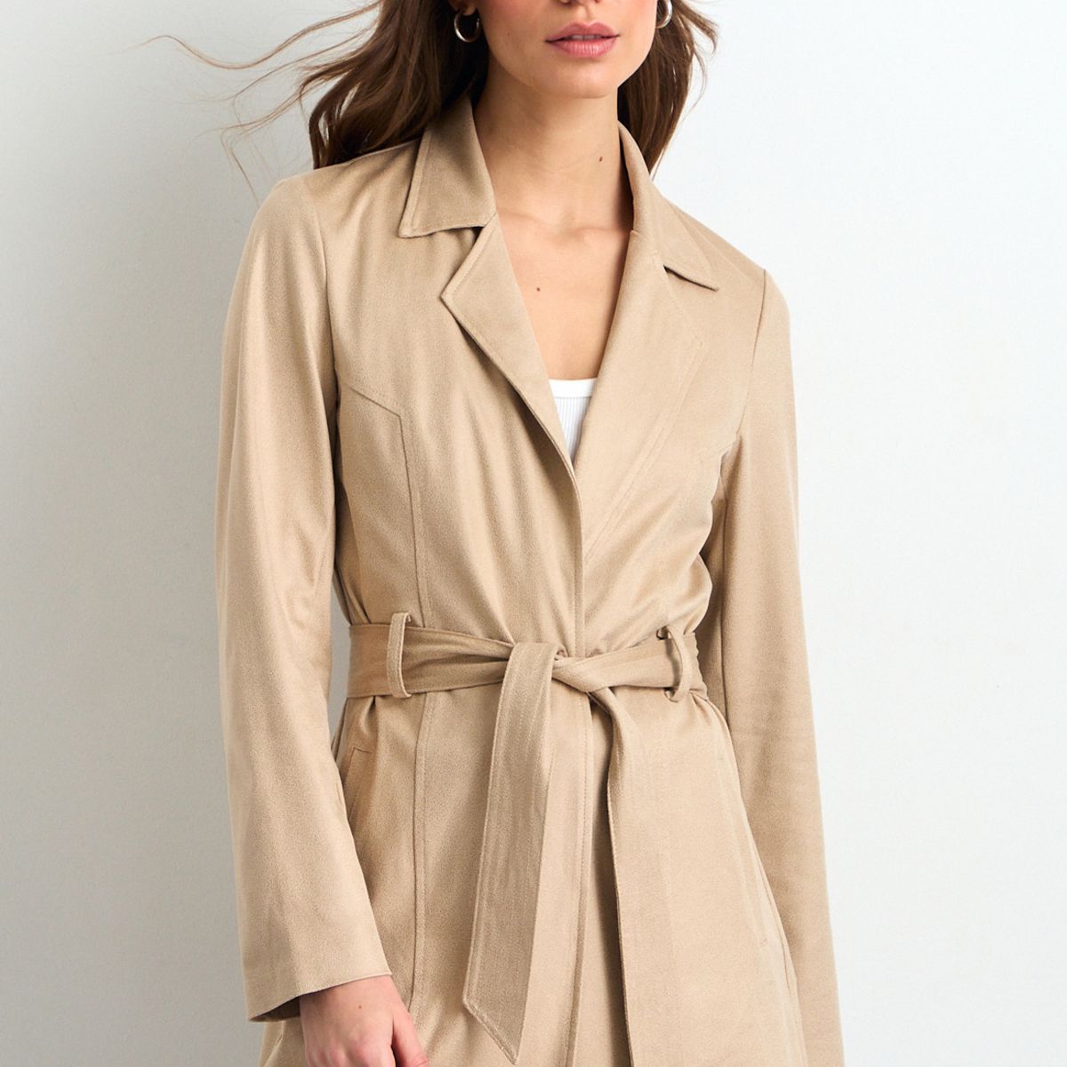 IO - Tapado Abierto Mujer Beige Io