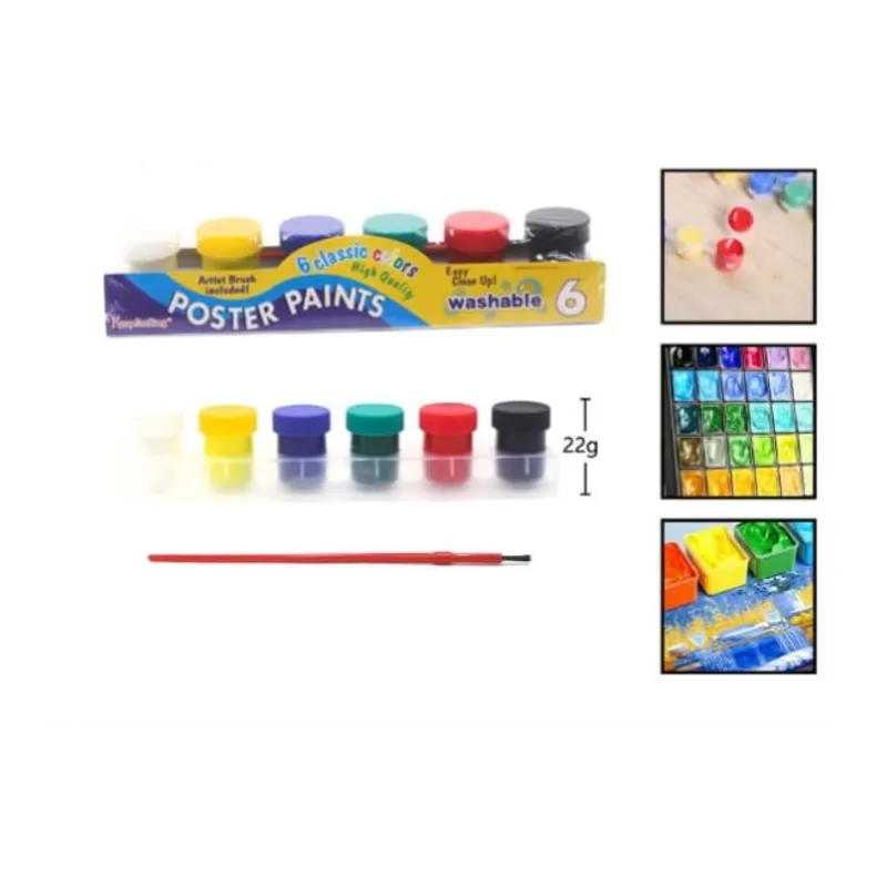 GENERICO - Pintura Acuarela 6 Colores Surtidos