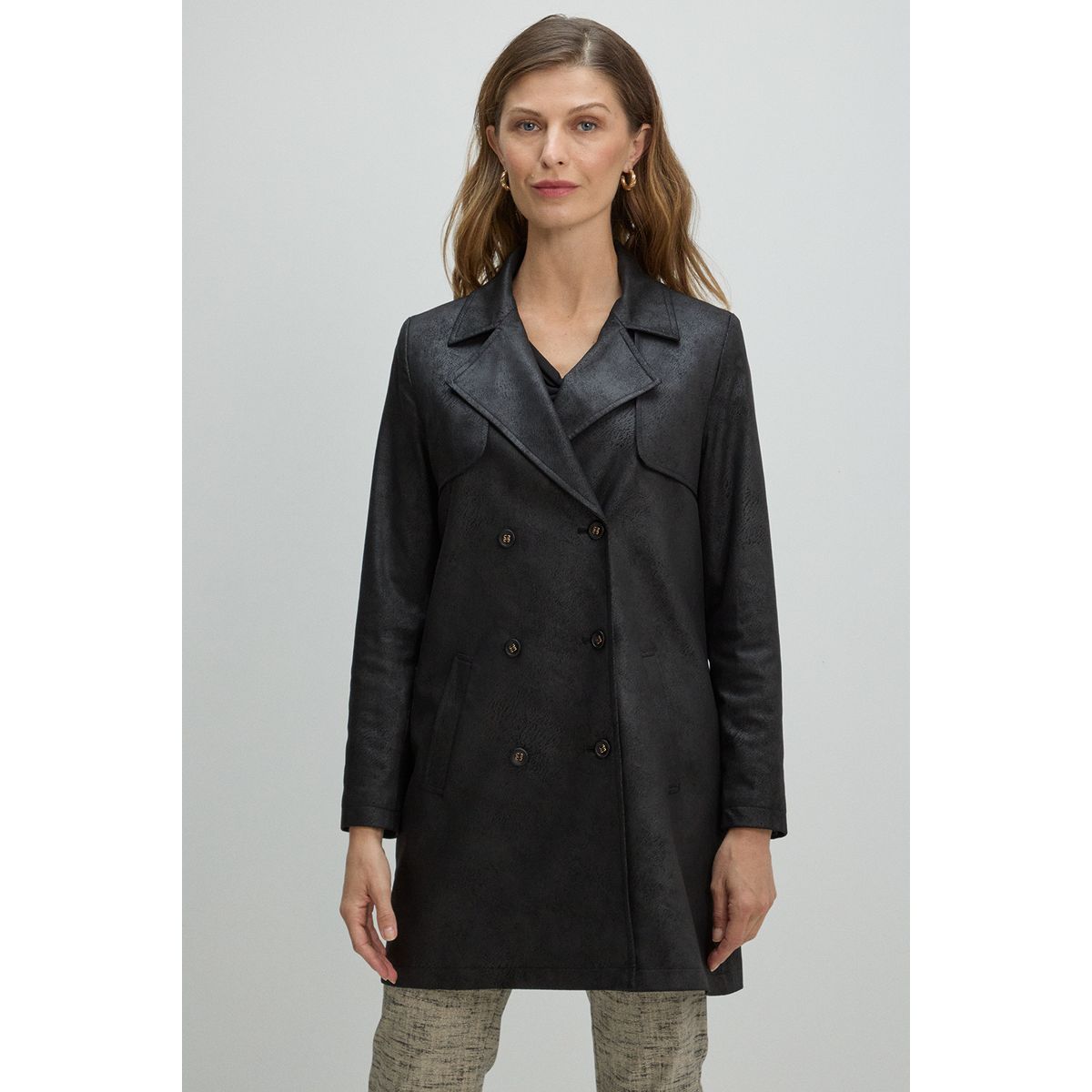 MA GRIFFE - Trench Mujer Negro Magriffe