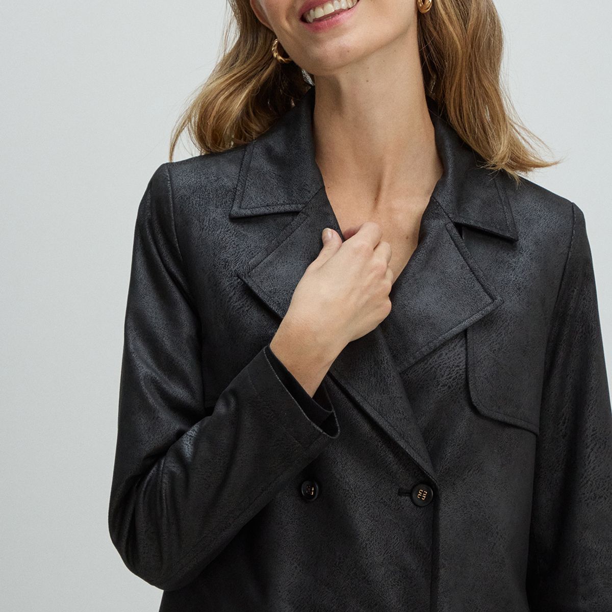 MA GRIFFE - Trench Mujer Negro Magriffe