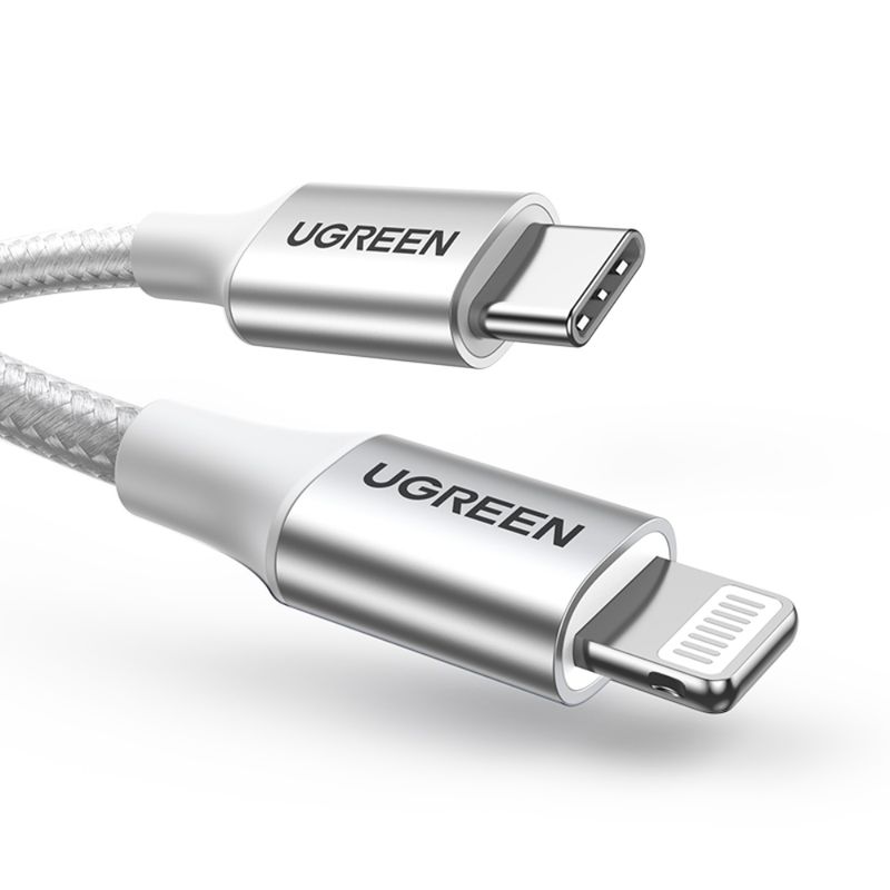 UGREEN - Cable LightningUSB-C 3A 1M MFi Gris Ugreen US304