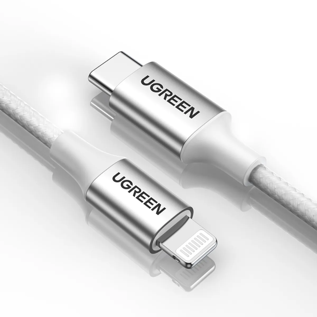 UGREEN - Cable LightningUSB-C 3A 1M MFi Gris Ugreen US304
