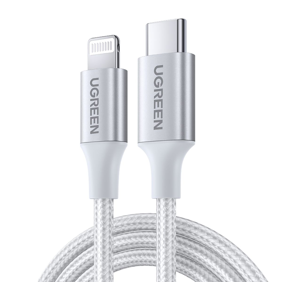 UGREEN - Cable LightningUSB-C 3A 2M MFi Silver Ugreen US304