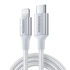 UGREEN - Cable LightningUSB-C 3A 2M MFi Silver US304