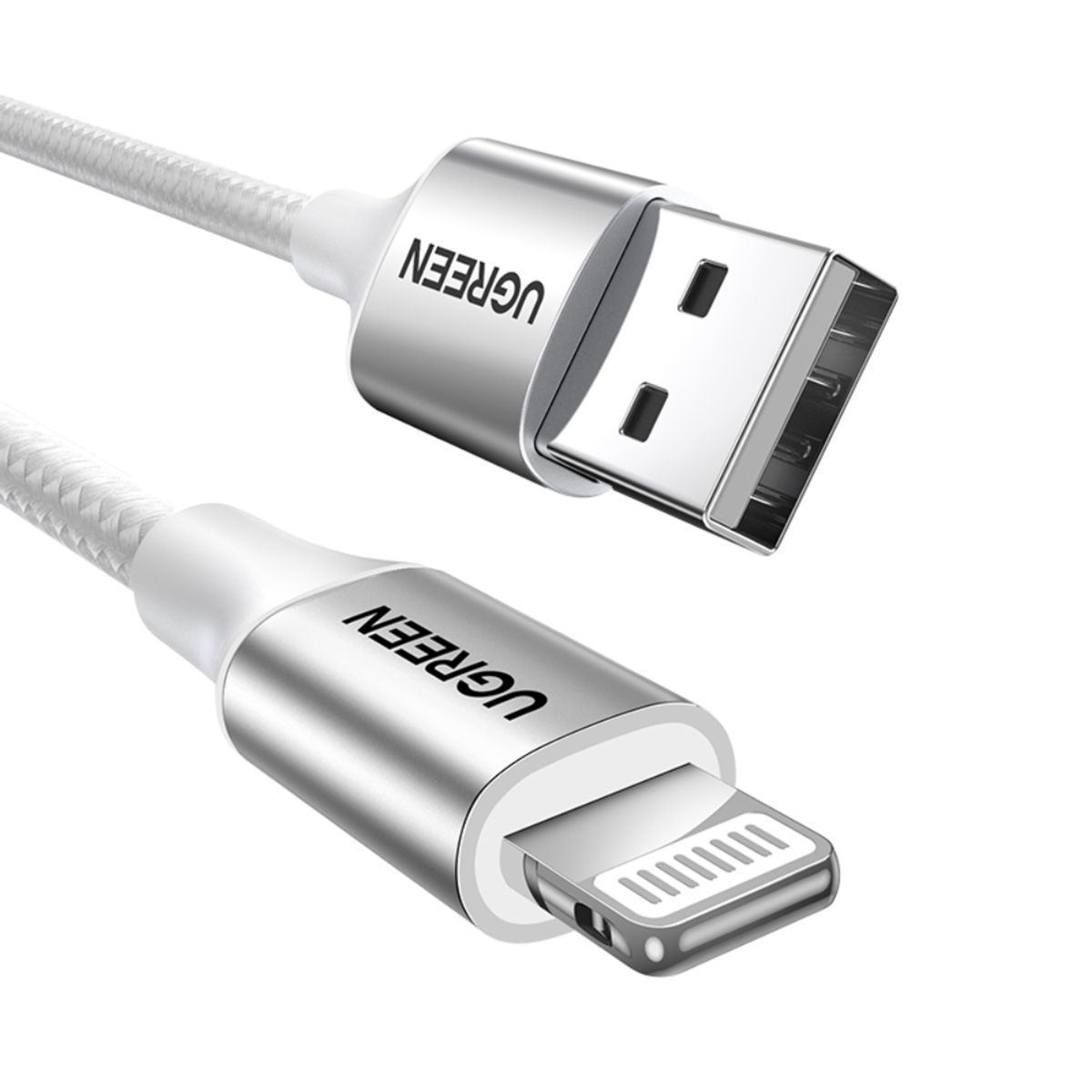 UGREEN - Cable LightningUSB-A 24A 2M MFi Blanco Ugreen US199