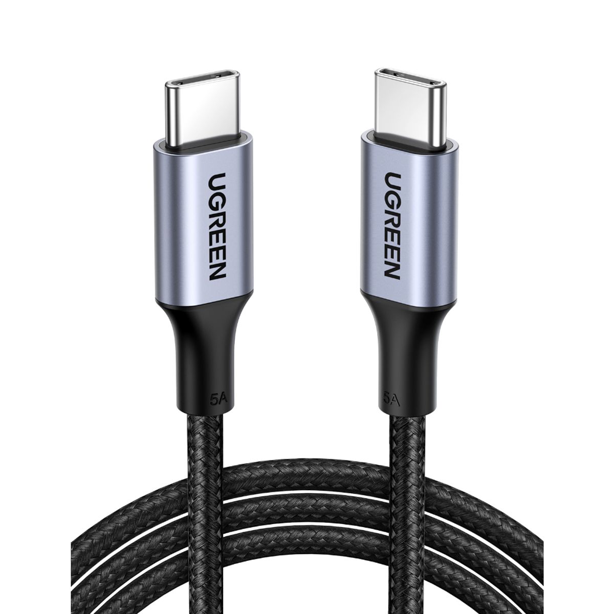 UGREEN - Cable USB-C a USB-C 100W 1M Reforzado Negro Ugreen US316
