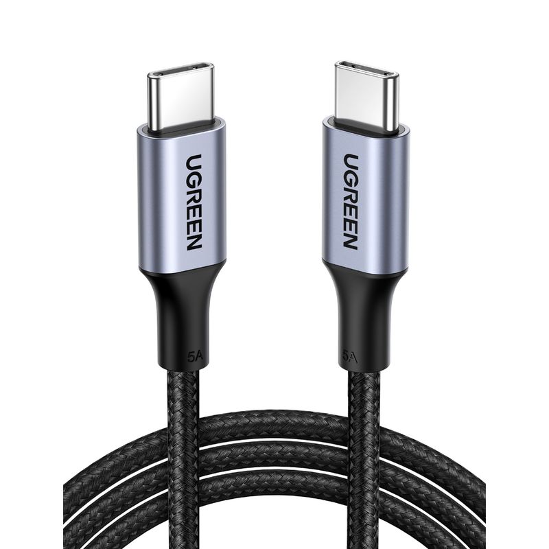 UGREEN - Cable USB-C a USB-C 100W 1M Reforzado Negro Ugreen US316