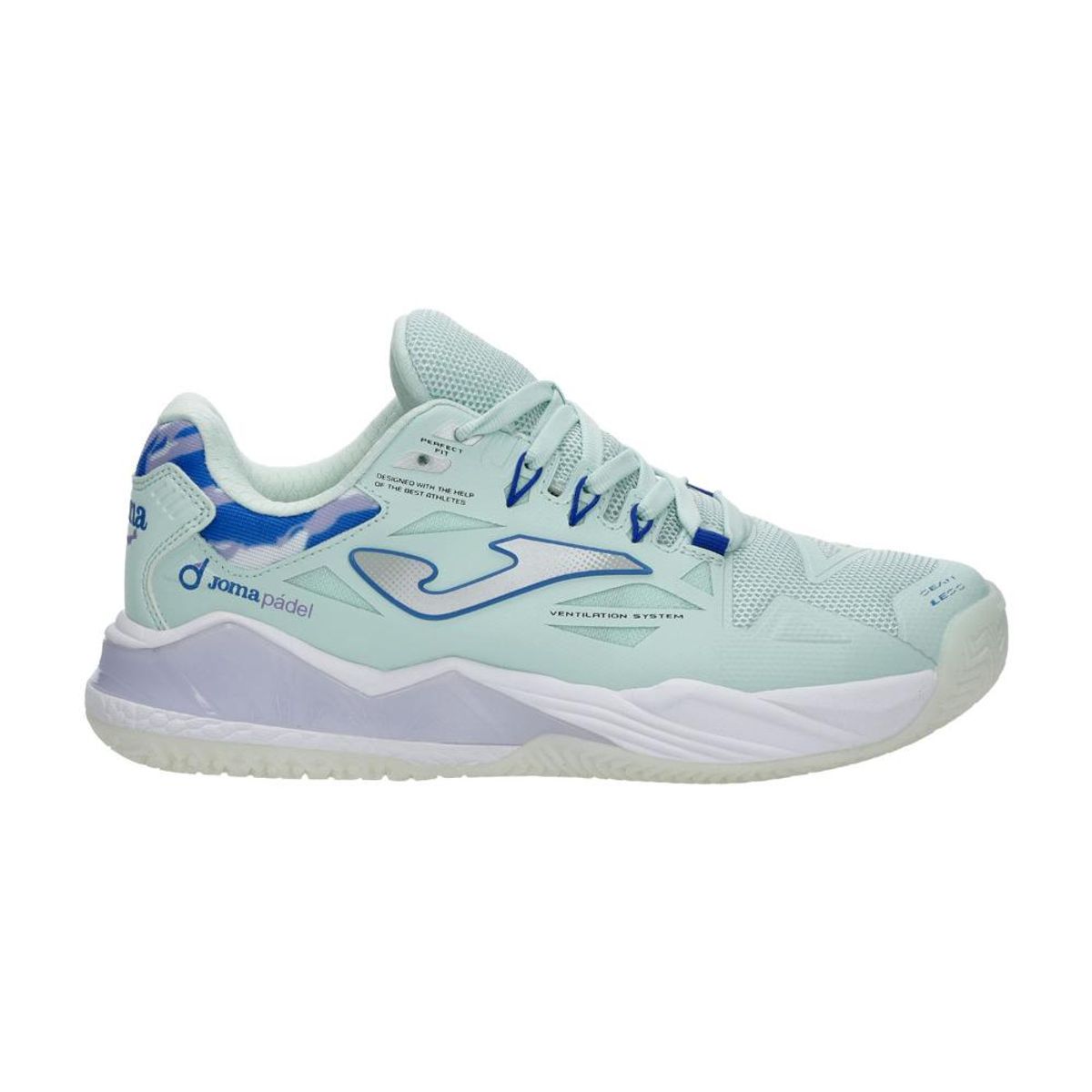 JOMA - Zapatilla Pádel Mujer Spin 25 Turquesa Joma