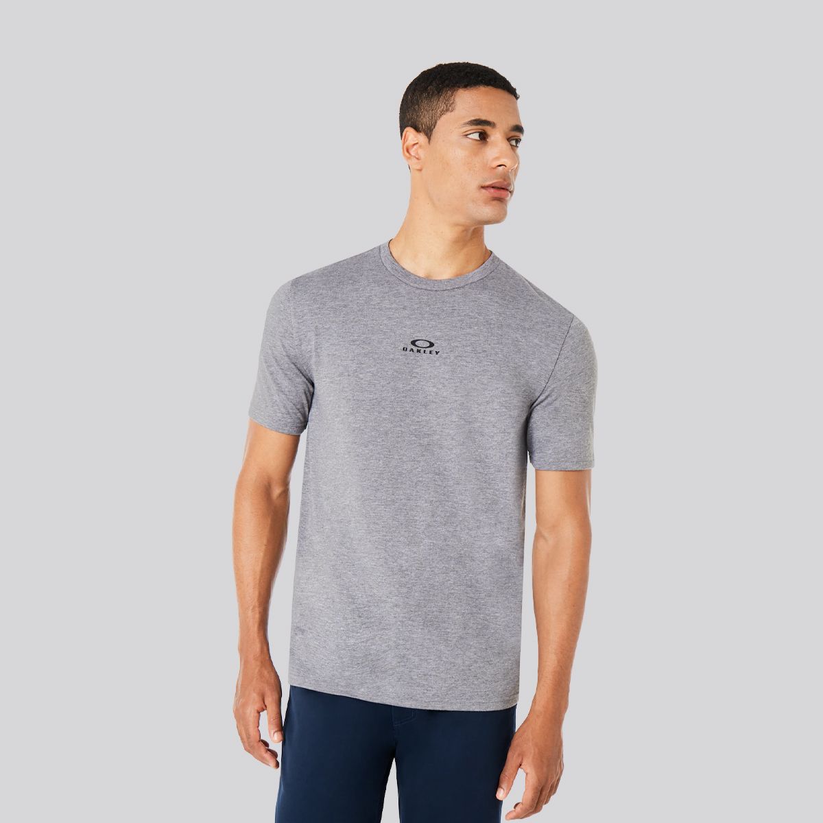 OAKLEY - Polera Hombre Bark New Oakley Athletic Heather Gray