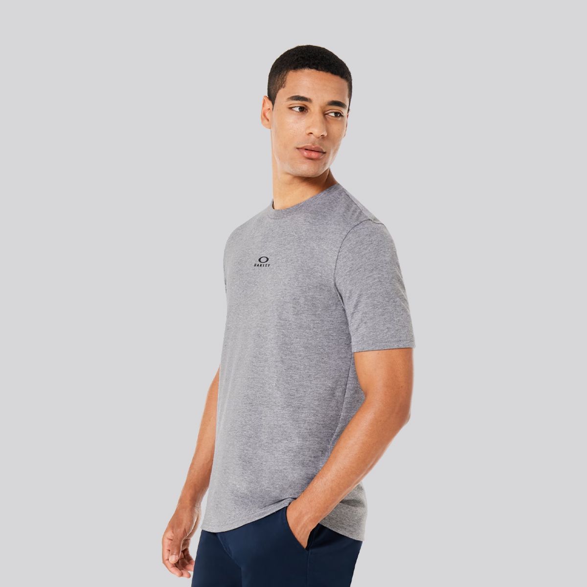 OAKLEY - Polera Hombre Bark New Oakley Athletic Heather Gray