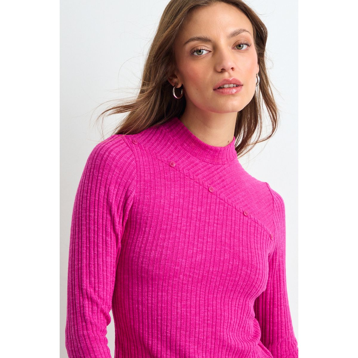 IO - Polera Manga Larga Mujer Fucsia Io