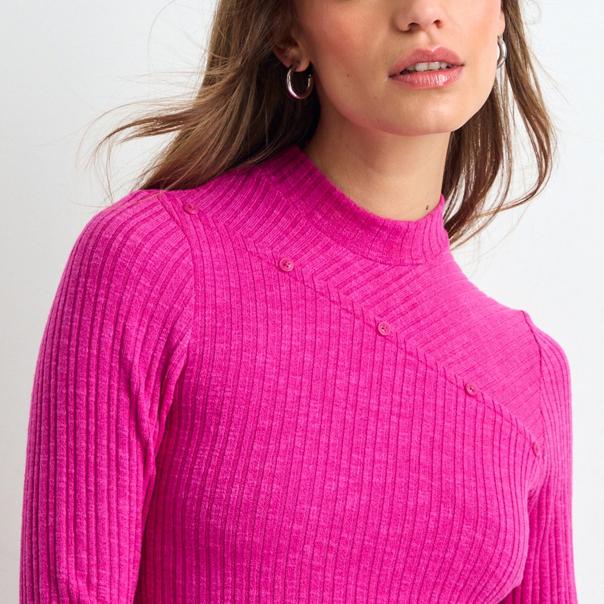 IO - Polera Manga Larga Mujer Fucsia Io