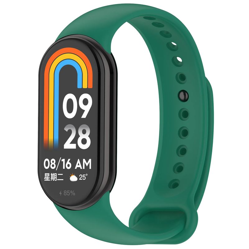 GENERICO - Correa Silicona Compatible Con Xiaomi Watch Mi Band 9 8 Verde