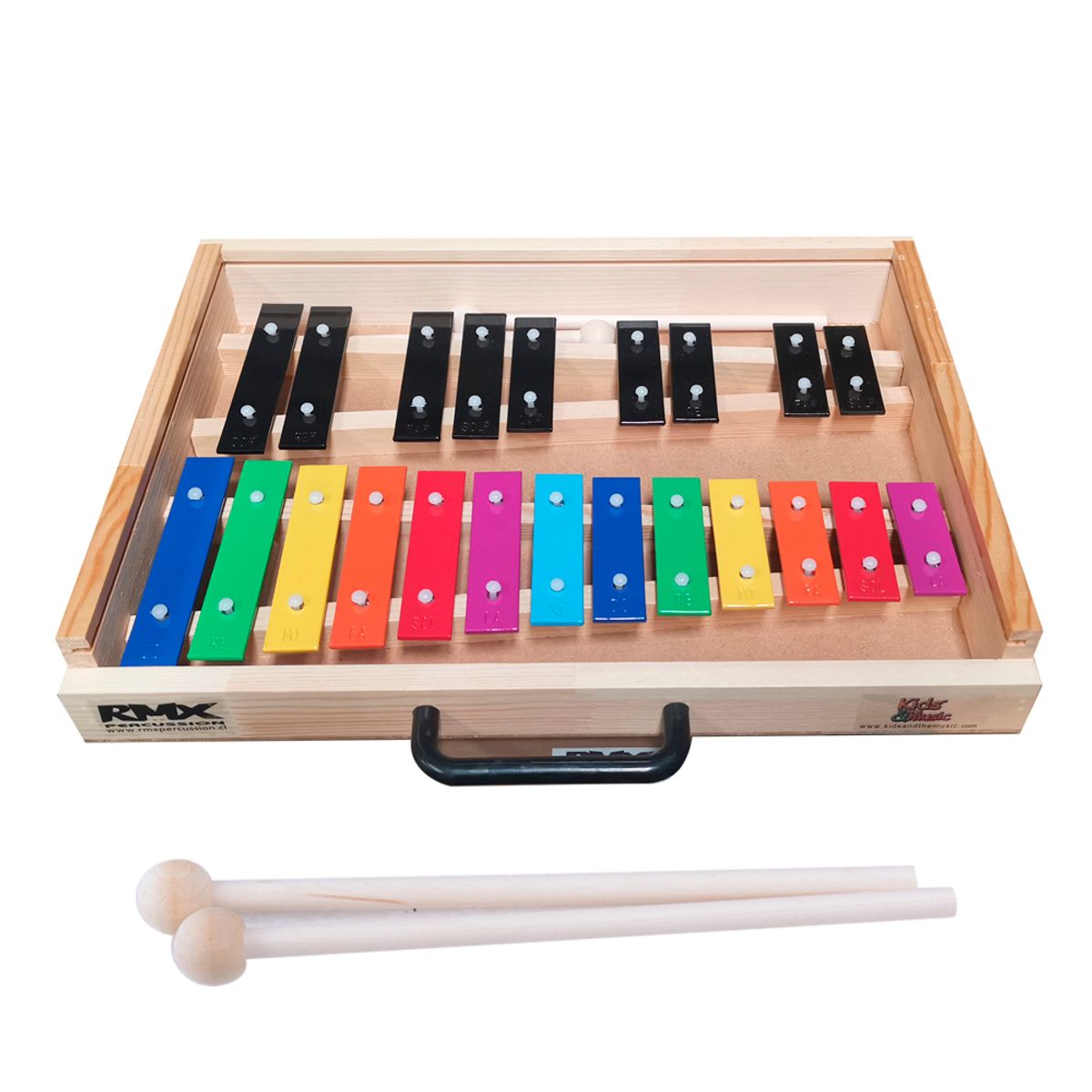 RMX - METALOFONO 22 NOTAS COLOR CON CAJA RMX