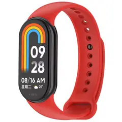 GENERICO - Correa Silicona Compatible Con Xiaomi Watch Mi Band 9 8 Rojo